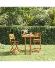 Ensemble de bar d'extérieur 3 pcs Bois d'acacia massif | Mobilier & Déco