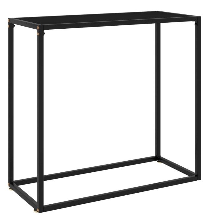 Table console Noir 80x35x75 cm Verre trempé | Mobilier & Déco