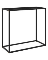 Table console Noir 80x35x75 cm Verre trempé | Mobilier & Déco