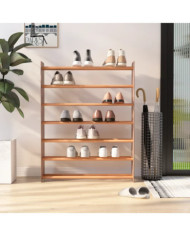 Étagère à chaussures Marron 90x24x117 cm Bois d'ingénierie | Mobilier & Déco