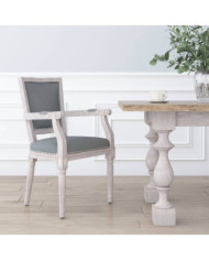 Chaise à manger Gris foncé Tissu | Mobilier & Déco