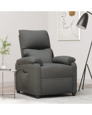 Fauteuil inclinable électrique Gris foncé Tissu | Mobilier & Déco