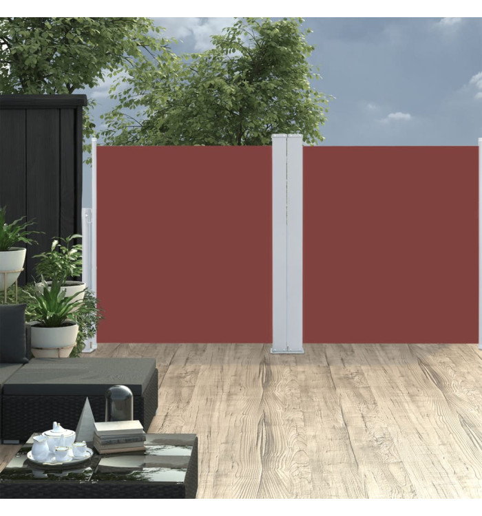 Auvent latéral rétractable Marron 120 x 600 cm | Mobilier & Déco