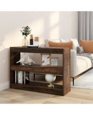 Bibliothèque/Séparateur de pièce chêne fumé 100x30x72 cm | Mobilier & Déco