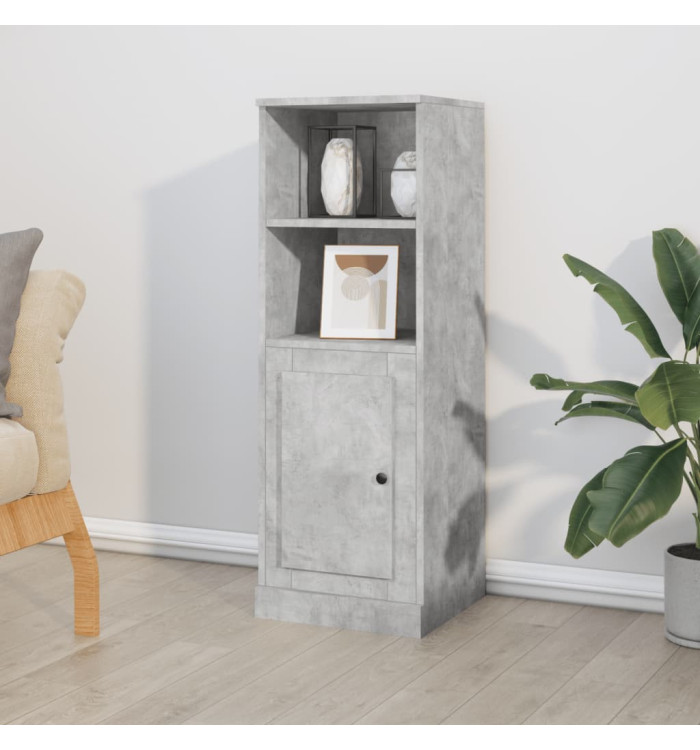 Buffet haut gris béton 36x35,5x103,5 cm bois d'ingénierie | Mobilier & Déco