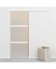 Porte coulissante à butées Verre ESG et aluminium 76x205 cm | Mobilier & Déco