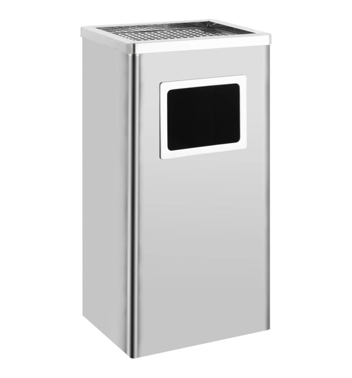 Poubelle à cendrier d'hôtel 45 L Acier inoxydable | Mobilier & Déco