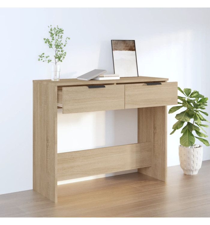 Table console Chêne sonoma 90x36x75 cm Bois d'ingénierie | Mobilier & Déco