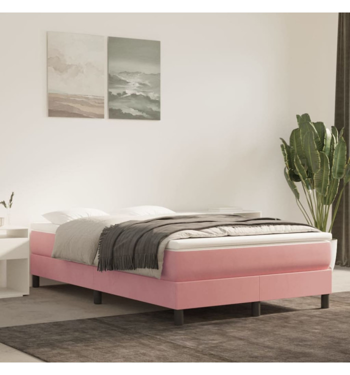 Matelas de lit à ressorts ensachés Rose 120x200x20 cm Velours | Mobilier & Déco