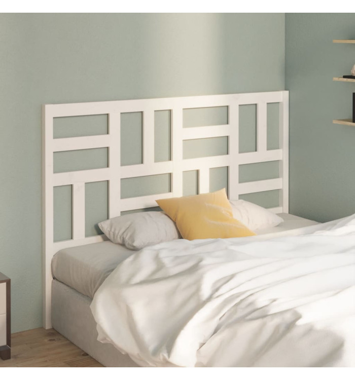 Tête de lit Blanc 126x4x104 cm Bois massif de pin | Mobilier & Déco