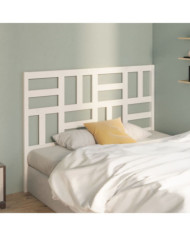 Tête de lit Blanc 126x4x104 cm Bois massif de pin | Mobilier & Déco