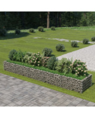 Lit surélevé à gabion Acier galvanisé 450x90x50 cm | Mobilier & Déco