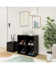 Armoire à chaussures entrée gris 105x35,5x70 cm bois ingénierie | Mobilier & Déco