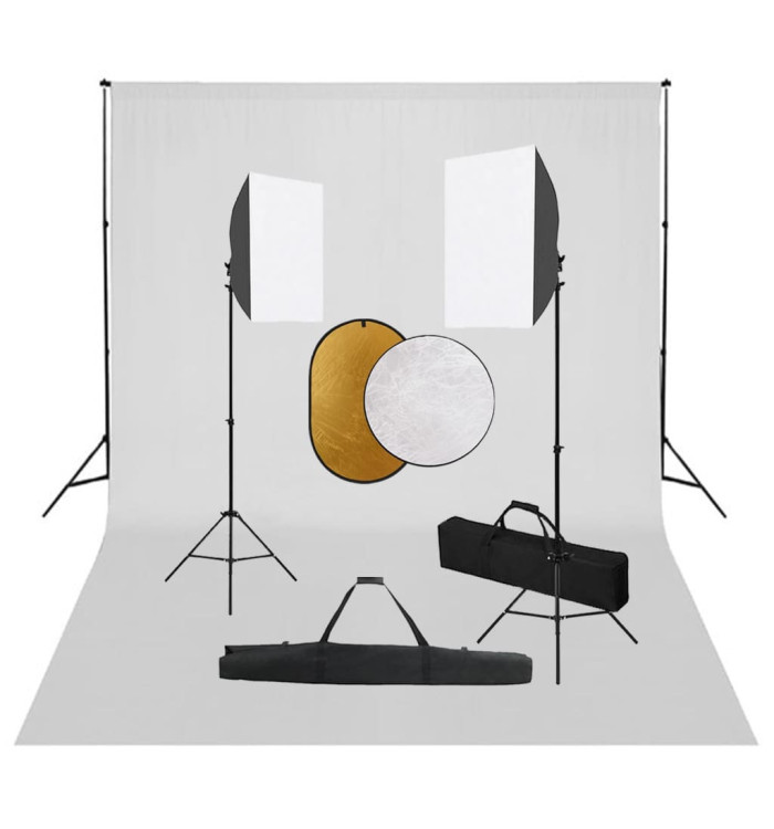Kit de studio photo boîtes à lumière toile de fond réflecteur | Mobilier & Déco