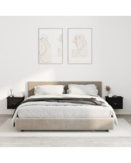 Tables de chevet murales 2 pcs noir 41,5x36x28 cm | Mobilier & Déco