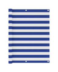 Écran de balcon Blanc et bleu 120x500 cm Tissu Oxford | Mobilier & Déco