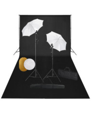 Kit de studio photo avec lampes toile de fond et réflecteur | Mobilier & Déco