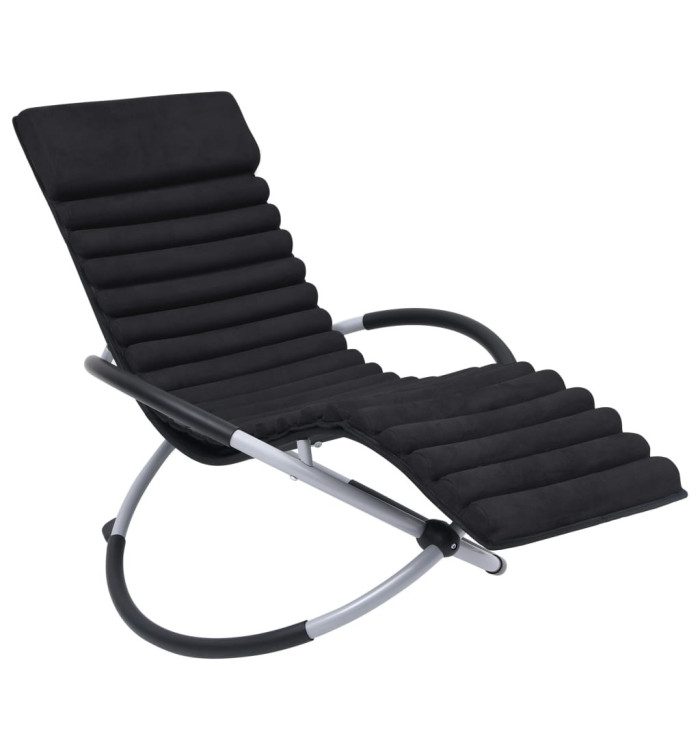 Coussin de chaise longue Noir Daim | Mobilier & Déco