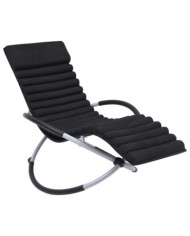 Coussin de chaise longue Noir Daim | Mobilier & Déco