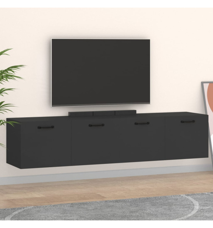 Armoires murales 2 pcs Noir 60x36,5x35 cm Bois d'ingénierie | Mobilier & Déco