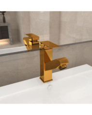 Robinet de lavabo rétractable Finition dorée 157x172 mm | Mobilier & Déco