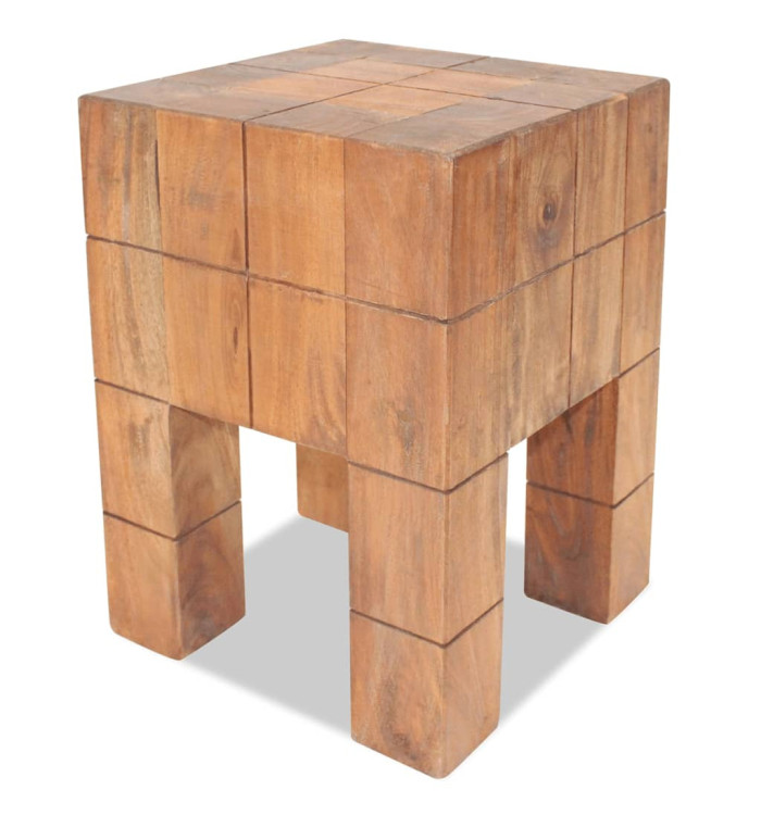 Tabouret bois d'acajou massif | Mobilier & Déco