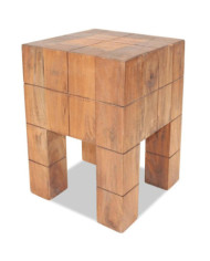 Tabouret bois d'acajou massif | Mobilier & Déco