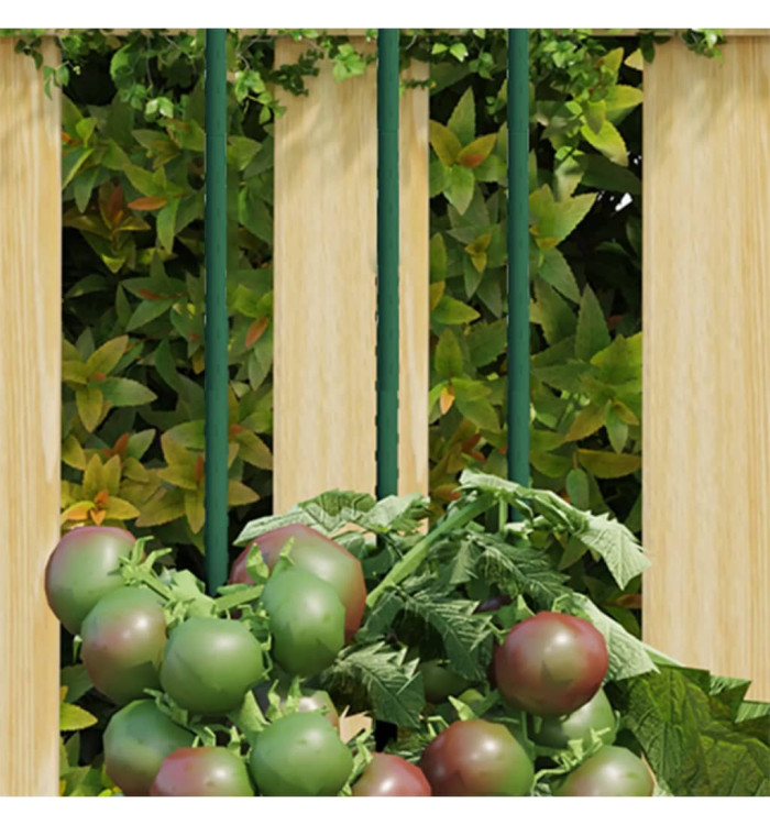 Piquets pour plantes de jardin 30 pcs vert 115 cm acier | Mobilier & Déco