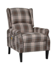 Fauteuil inclinable de massage Beige Tissu | Mobilier & Déco