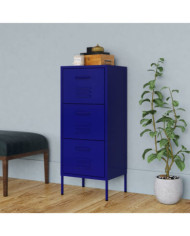 Armoire de rangement Bleu marine 42,5x35x101,5 cm Acier | Mobilier & Déco