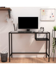 Bureau d'ordinateur Noir 100x36x74 cm Verre | Mobilier & Déco