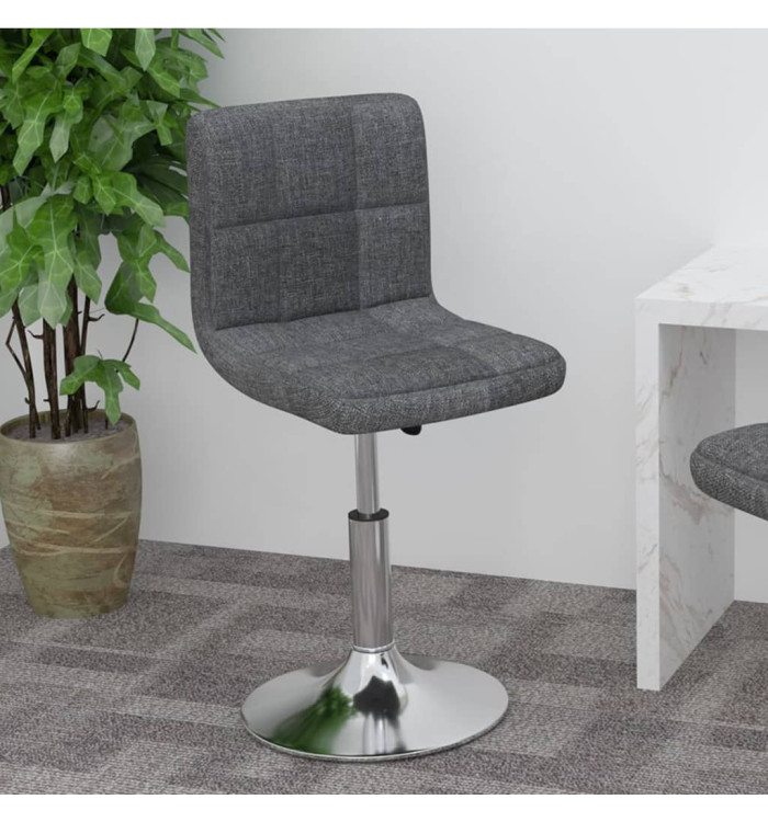 Tabouret de bar pivotant Gris foncé Tissu | Mobilier & Déco