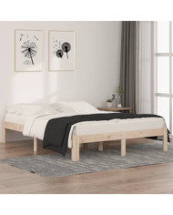 Cadre de lit sans matelas bois massif 150x200 cm | Mobilier & Déco