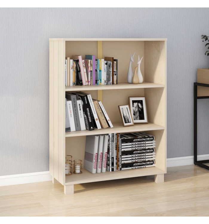 Bibliothèque HAMAR Marron miel 85x35x112 cm Bois de pin massif | Mobilier & Déco
