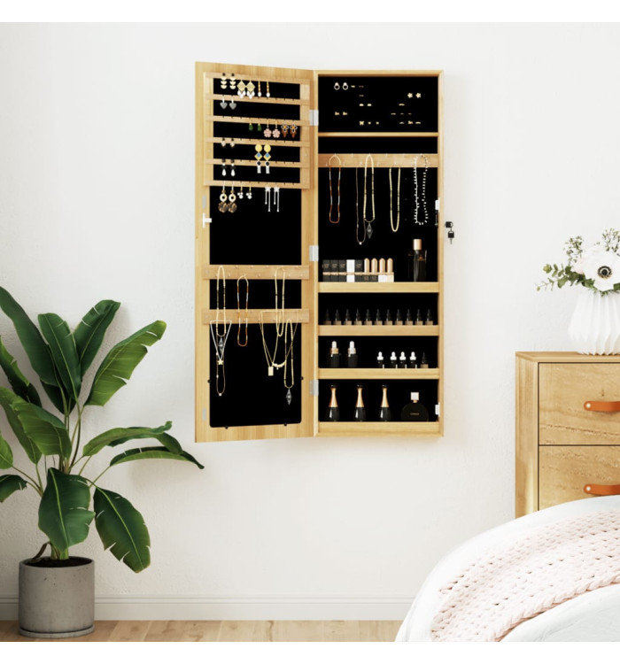 Armoire à bijoux avec miroir murale 37,5x10x106 cm | Mobilier & Déco