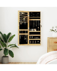 Armoire à bijoux avec miroir murale 37,5x10x106 cm | Mobilier & Déco
