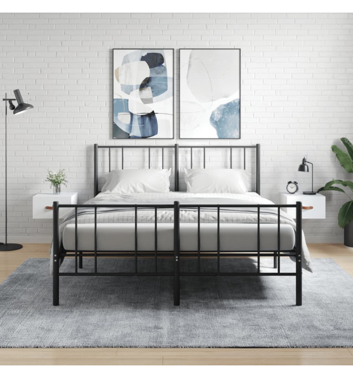 Tables de chevet murales 2 pcs blanc 35x35x20 cm | Mobilier & Déco