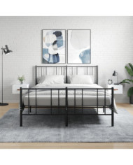 Tables de chevet murales 2 pcs blanc 35x35x20 cm | Mobilier & Déco
