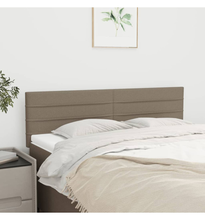 Têtes de lit 2 pcs Taupe 72x5x78/88 cm Tissu | Mobilier & Déco