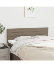 Têtes de lit 2 pcs Taupe 72x5x78/88 cm Tissu | Mobilier & Déco