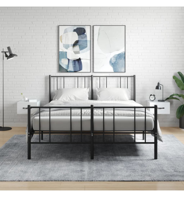 Tables de chevet murales 2 pcs blanc brillant 35x35x20 cm | Mobilier & Déco