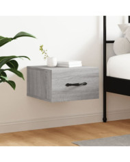 Table de chevet murale sonoma gris 35x35x20 cm | Mobilier & Déco