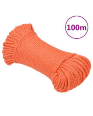Corde de travail Orange 8 mm 100 m Polypropylène | Mobilier & Déco