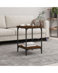 Table basse chêne marron 40x40x55 cm bois d'ingénierie | Mobilier & Déco