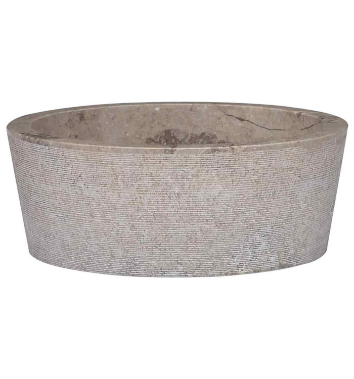 Lavabo Gris Ø40x15 cm Marbre | Mobilier & Déco