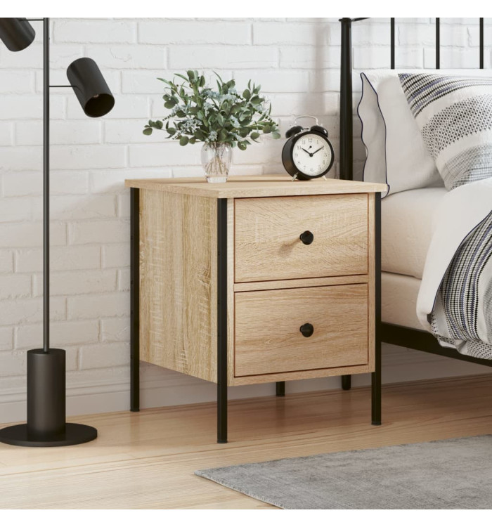 Table de chevet chêne sonoma 40x42x50 cm bois d'ingénierie | Mobilier & Déco