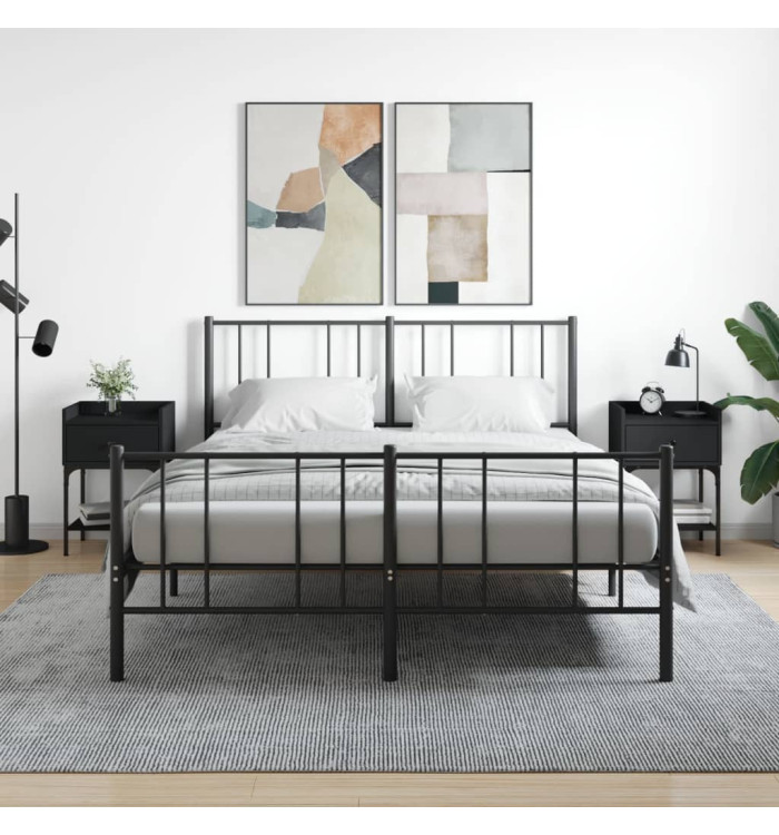Tables de chevet 2 pcs noir 40,5x31x60 cm bois d’ingénierie | Mobilier & Déco
