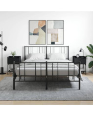 Tables de chevet 2 pcs noir 40,5x31x60 cm bois d’ingénierie | Mobilier & Déco