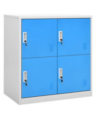 Armoire à casiers Gris clair et bleu 90x45x92,5 cm Acier | Mobilier & Déco