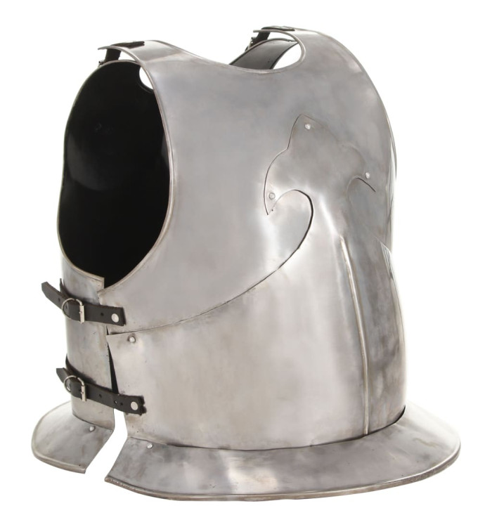 Cuirasse d'armure corporelle chevalier médiéval Argenté Acier | Mobilier & Déco